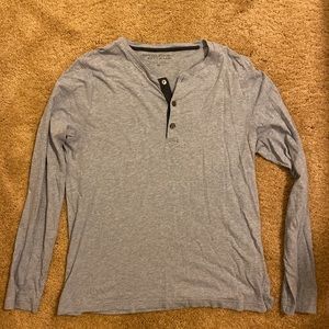 Light blue Henley long sleeved shirt